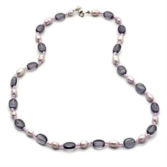 Lab-Created Women's Amethyst .925 Silver Necklace Clearance Sale - Picture 5 of 5